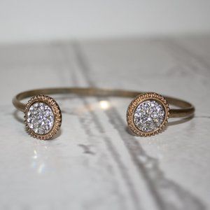 Beautiful gold and rhinestone cuff bracelet